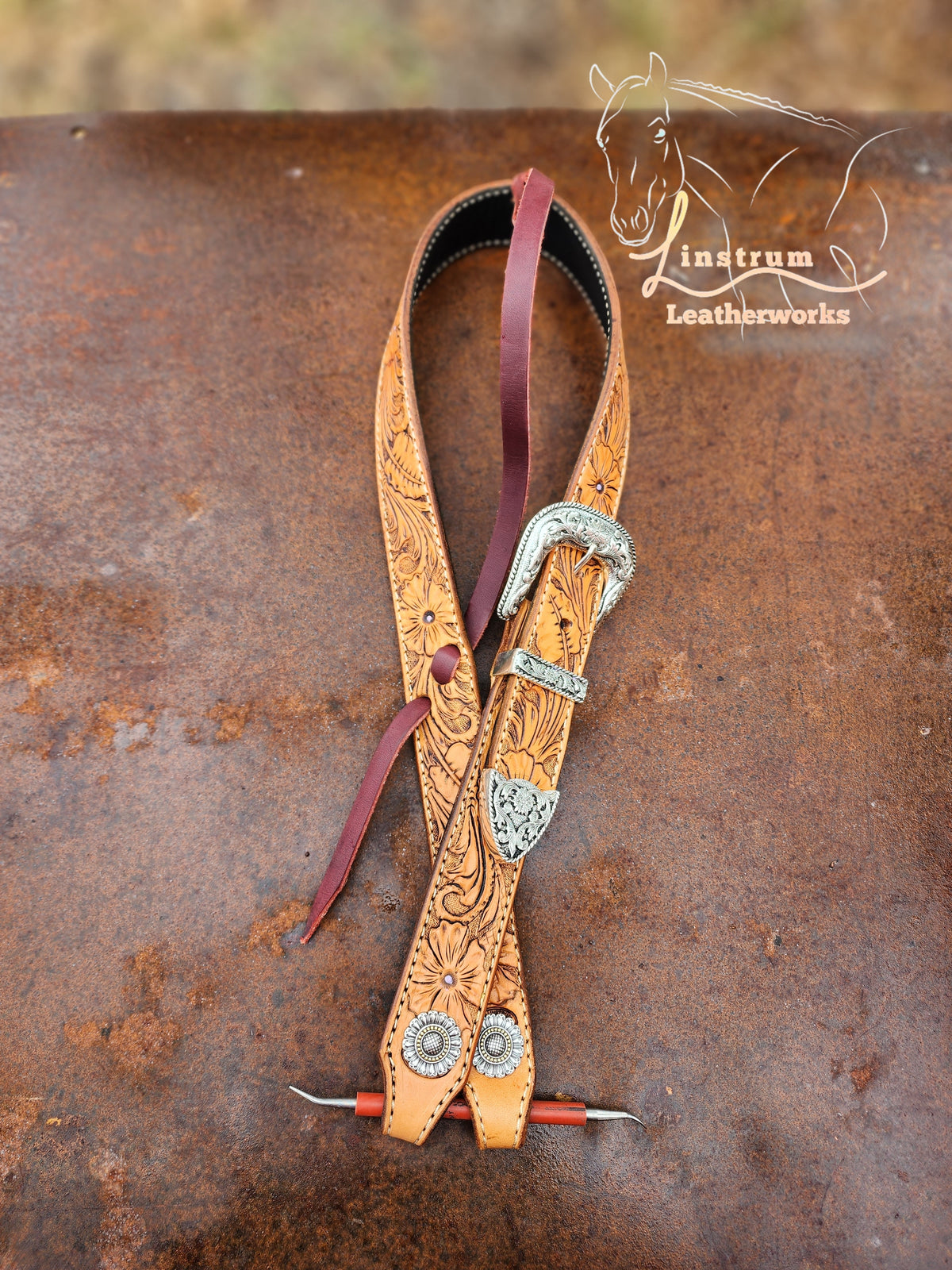 Flower Tooled Headstall