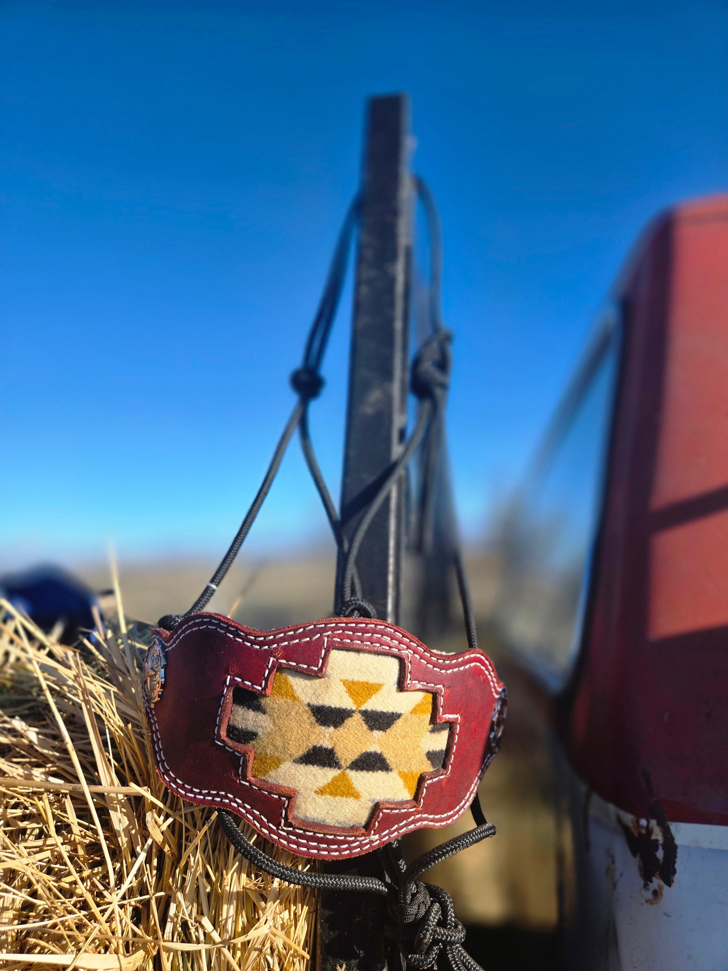 Maroon Pendleton Bronc Noseband