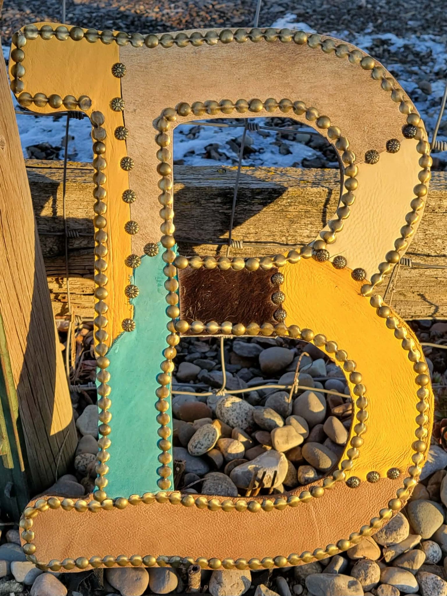 B Leather Letter