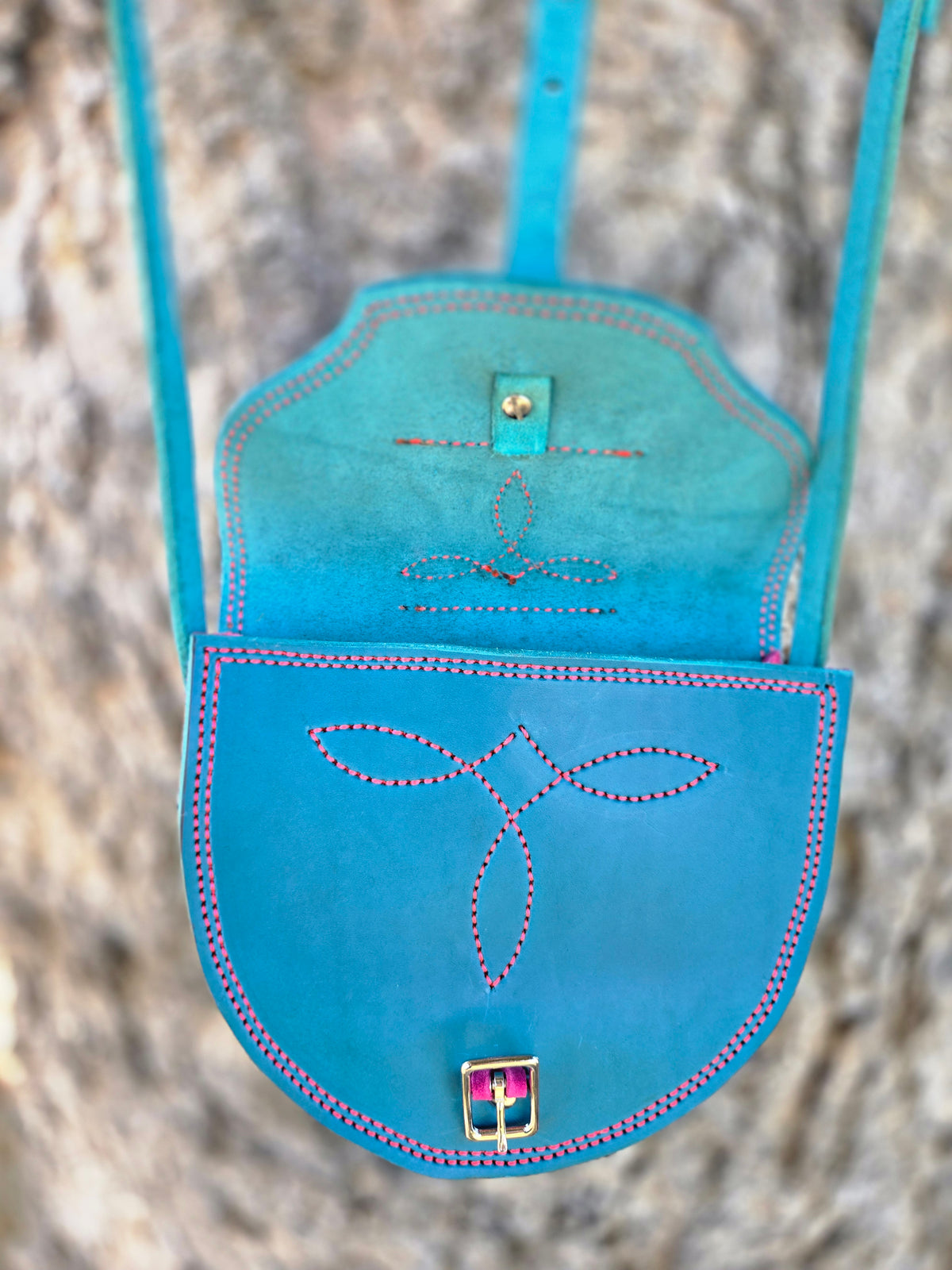 Turquoise Saddle Bag Purse