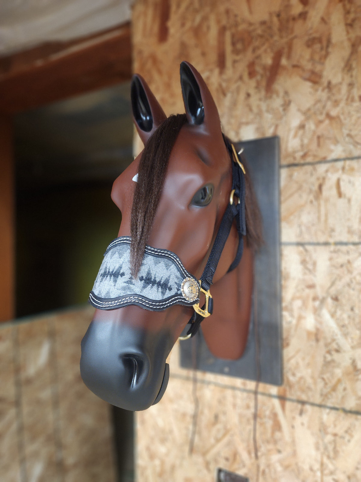 Black Halter with Pendleton Inlay