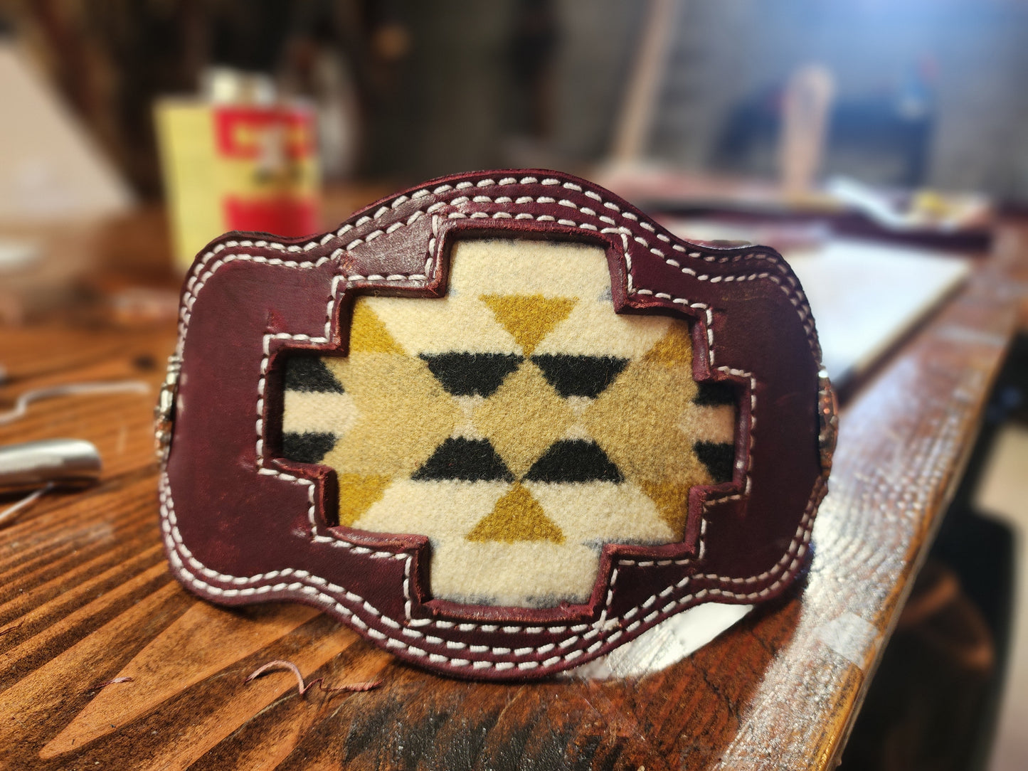 Maroon Pendleton Bronc Noseband