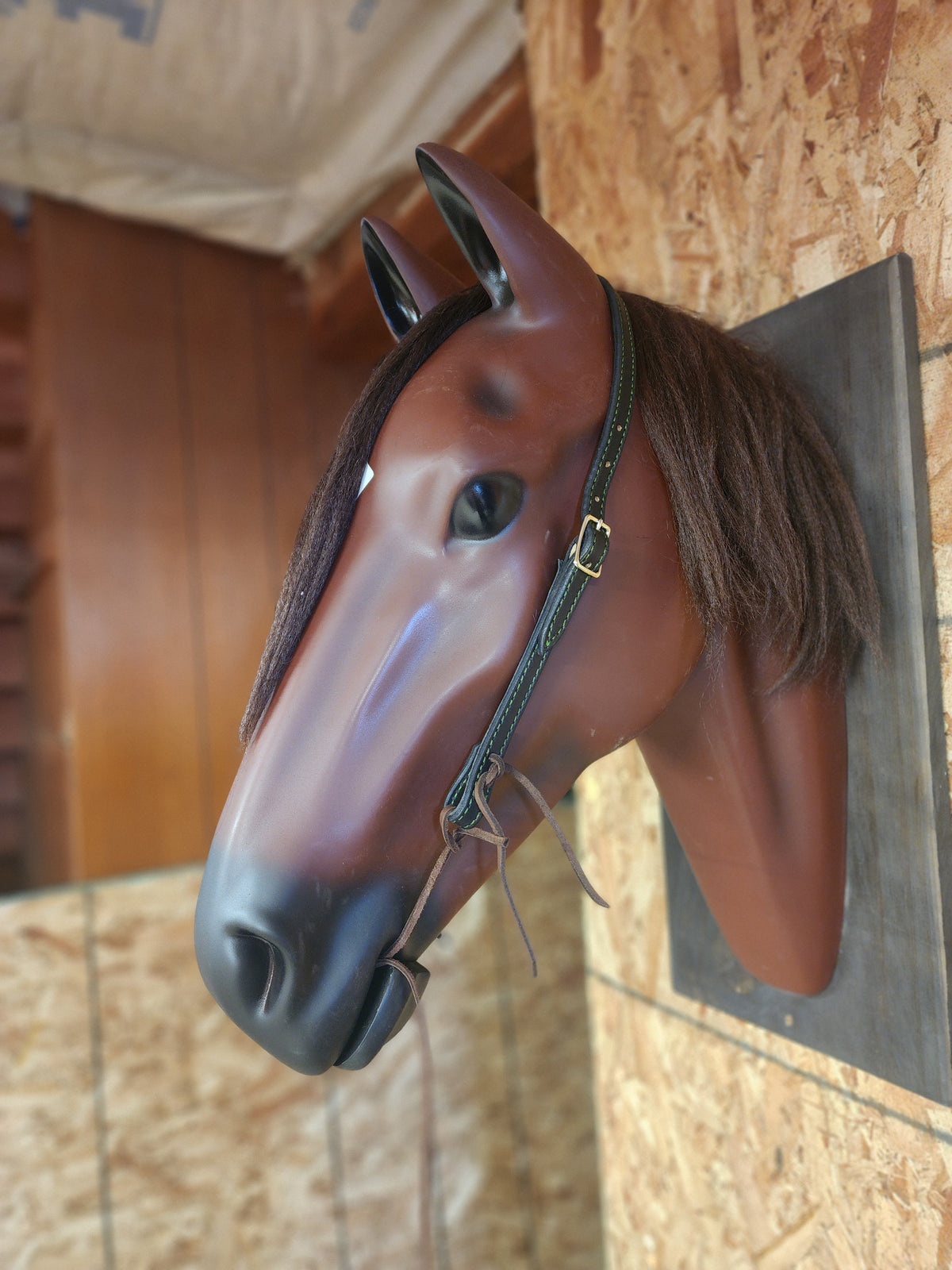 Green Stitched Headstall