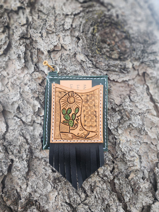 Vintage Green Mini Card Cactus Wallet