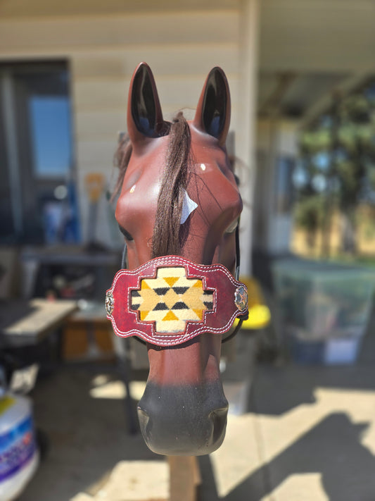 Maroon Pendleton Bronc Noseband