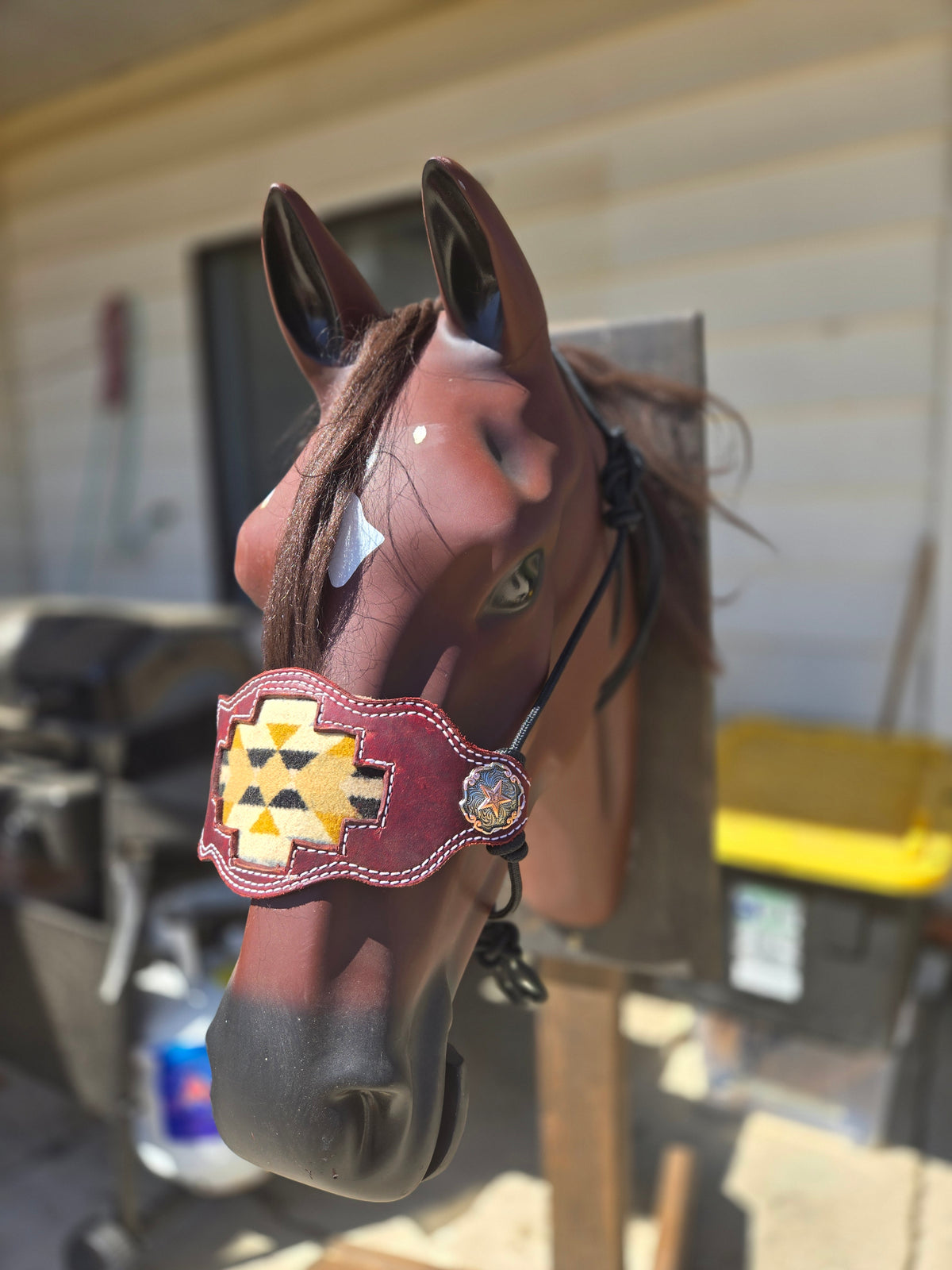 Maroon Pendleton Bronc Noseband