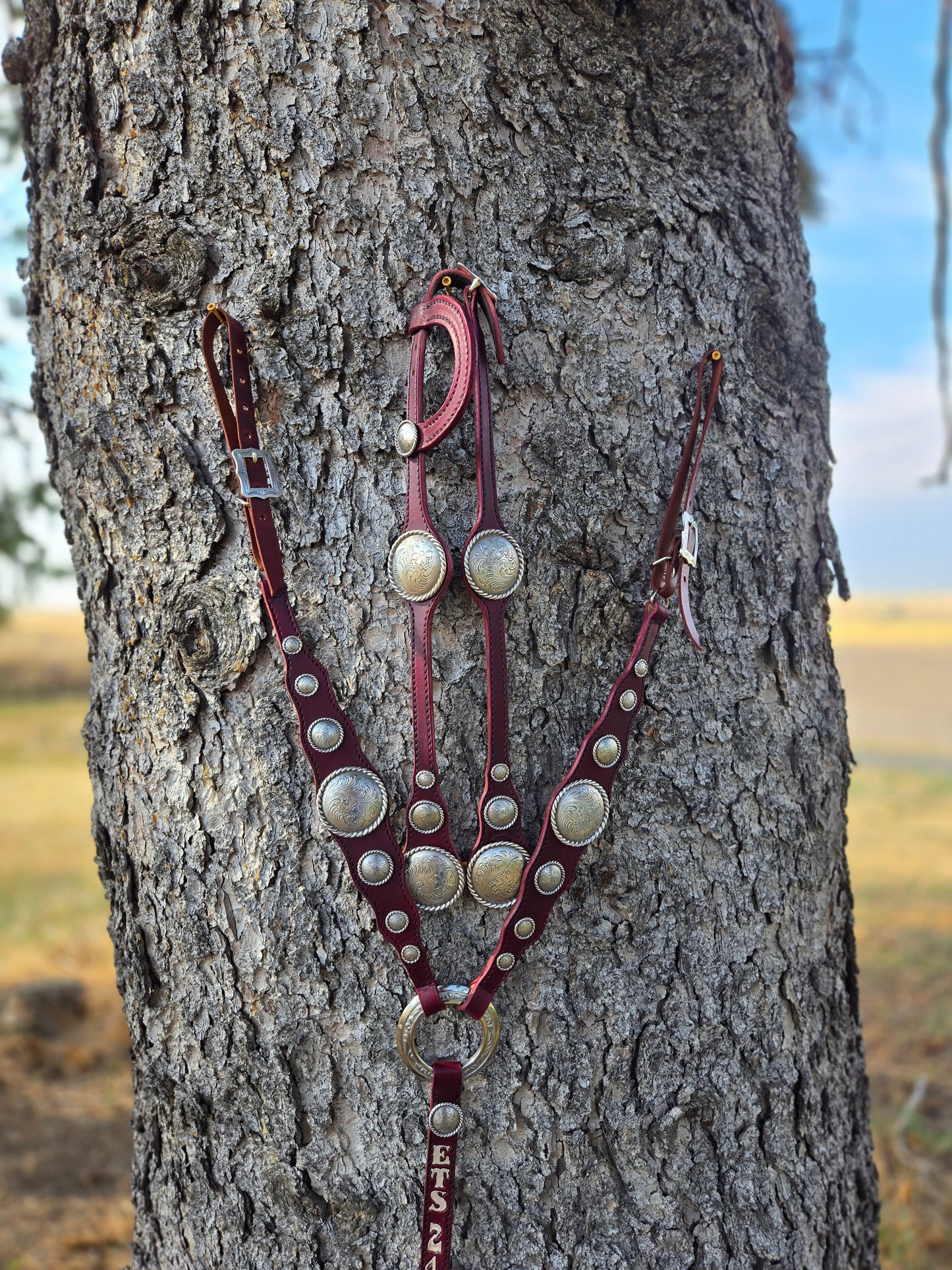 Maroon Large Concho Set