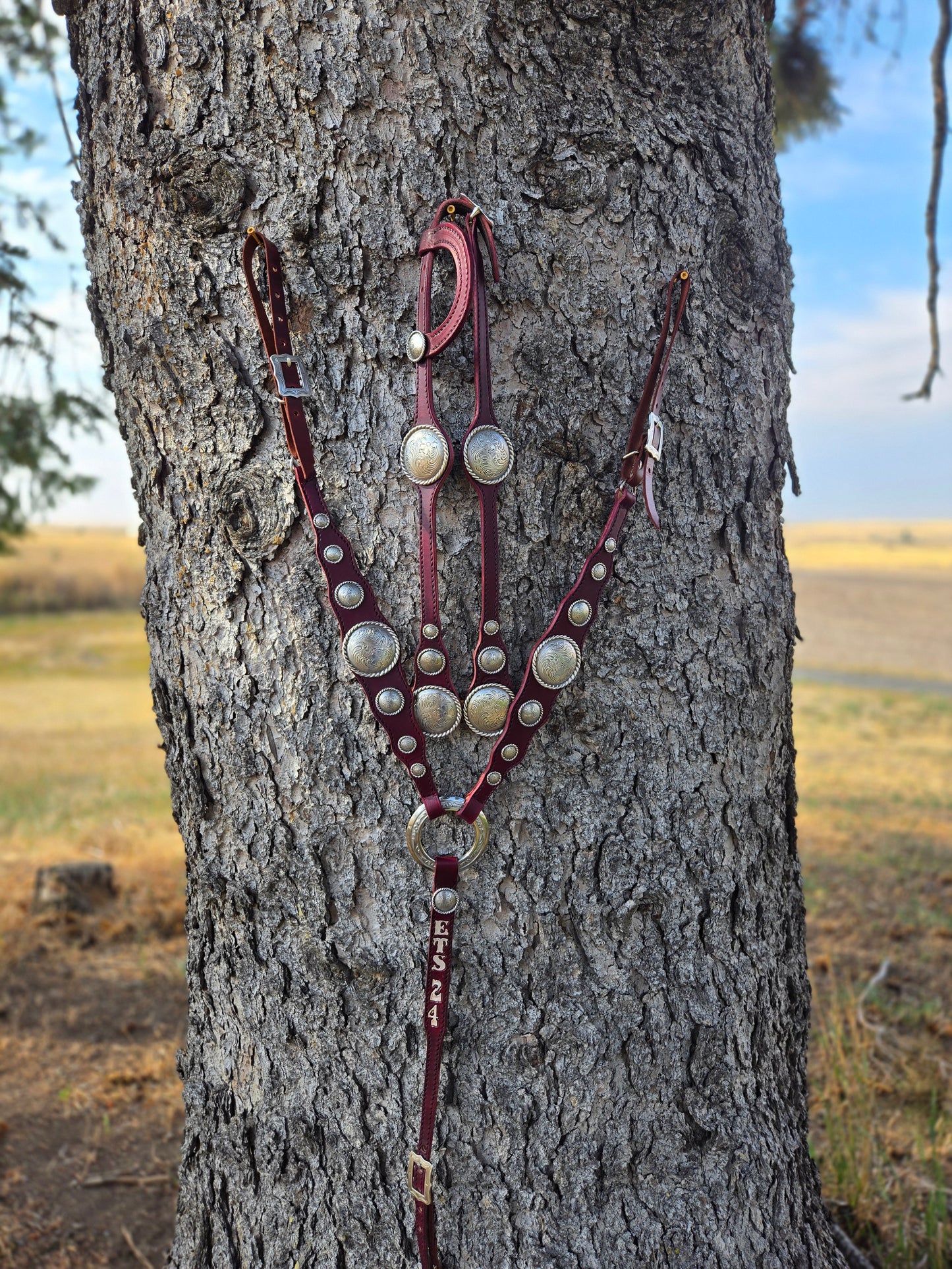 Maroon Large Concho Set