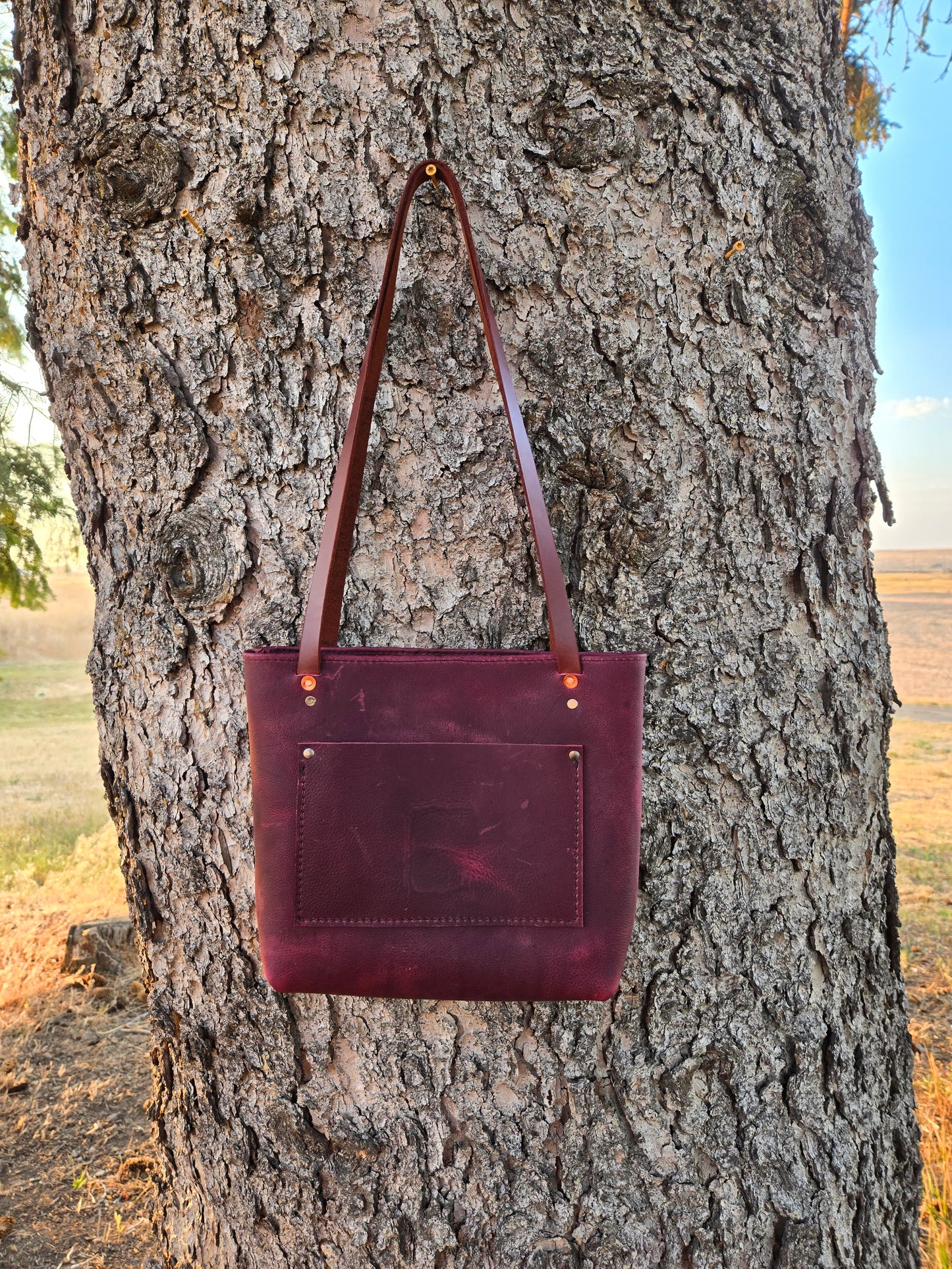 Maroon Branded Purse
