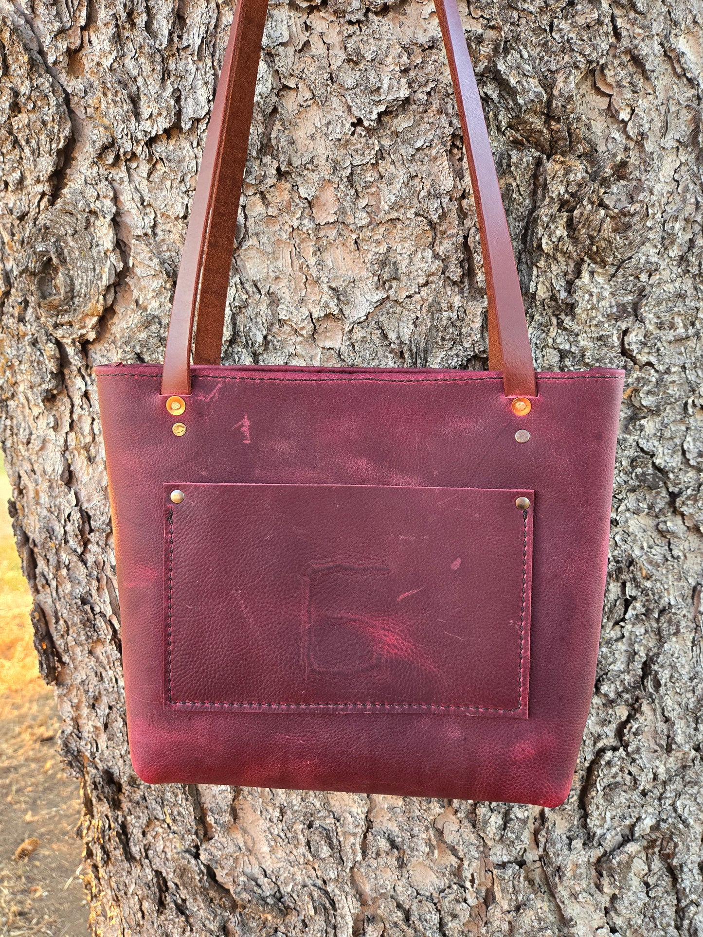 Maroon Branded Purse