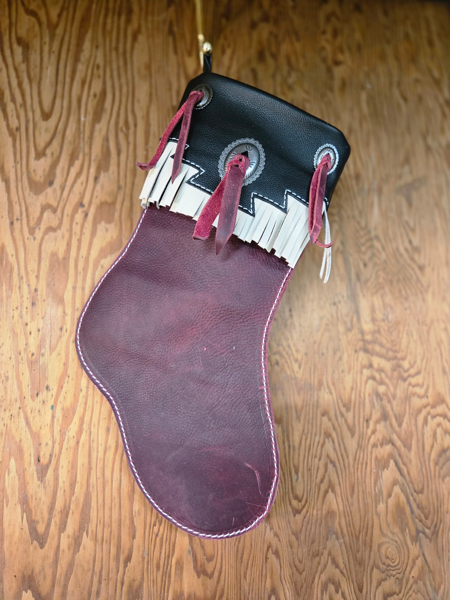 Maroon Fringe Stocking
