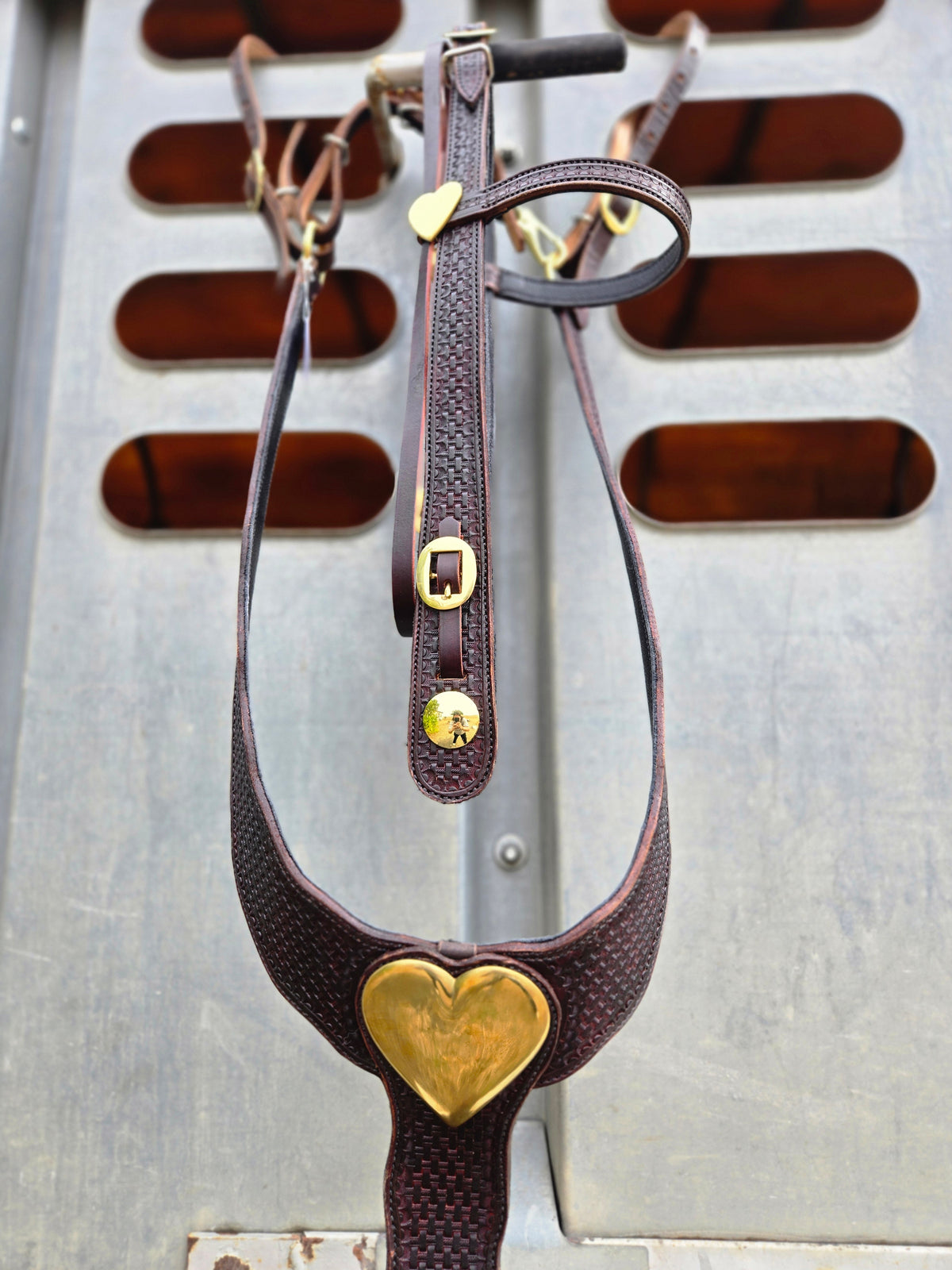 Brass Heart Martingale Set