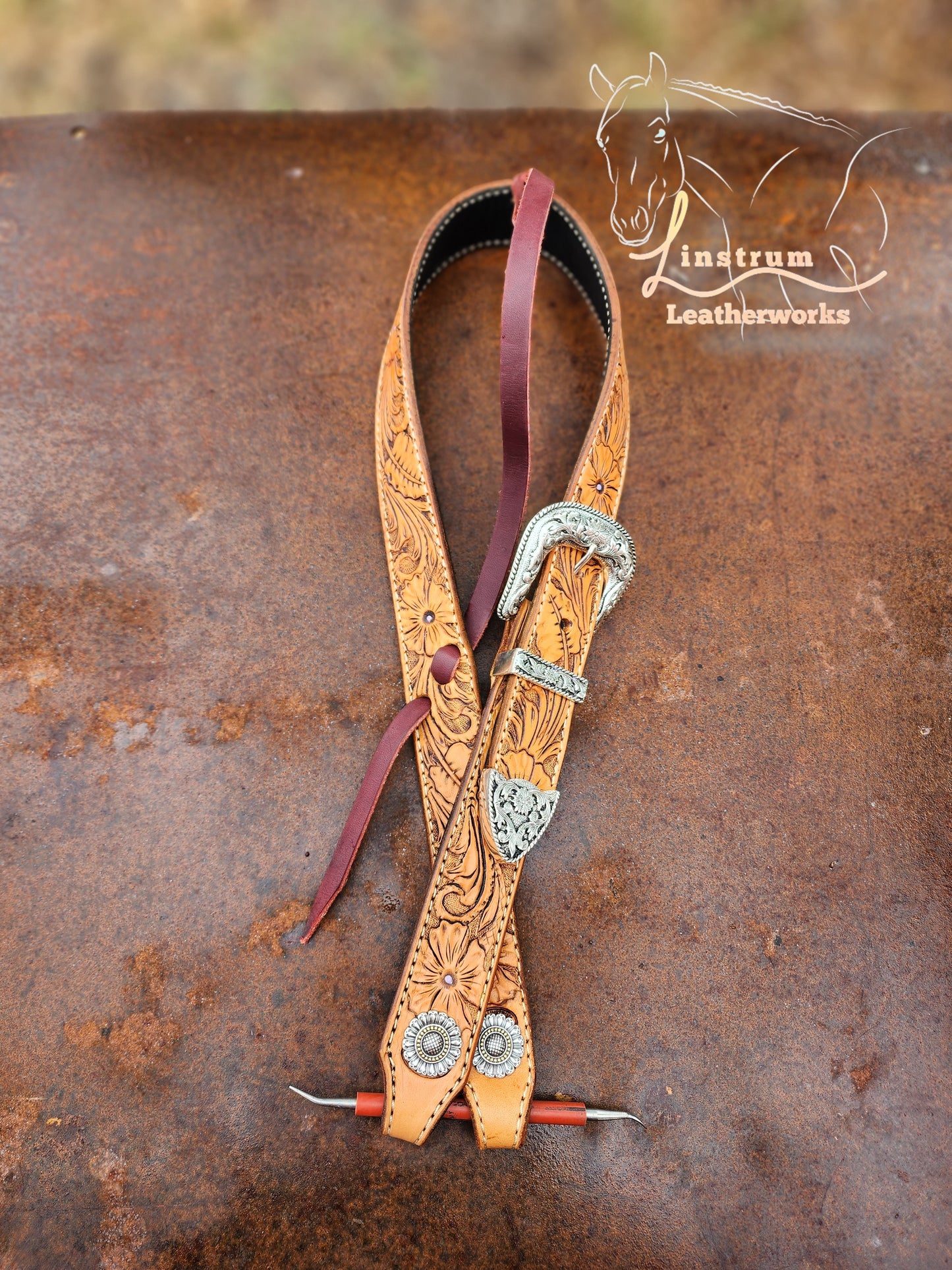 Flower Tooled Headstall