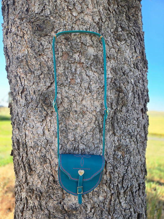 Turquoise Saddle Bag Purse