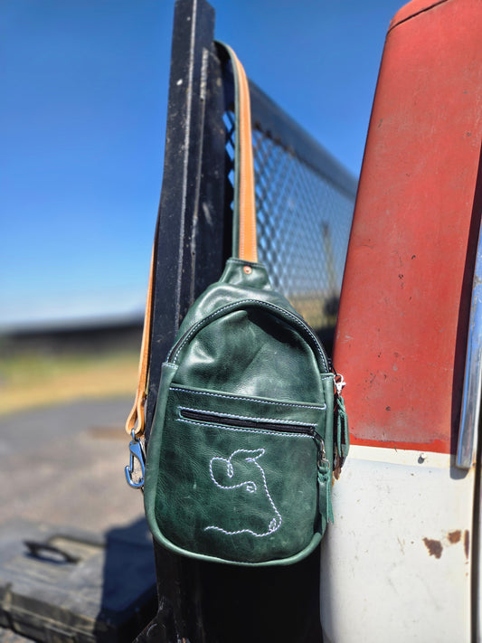 Vintage Green Sling Bag