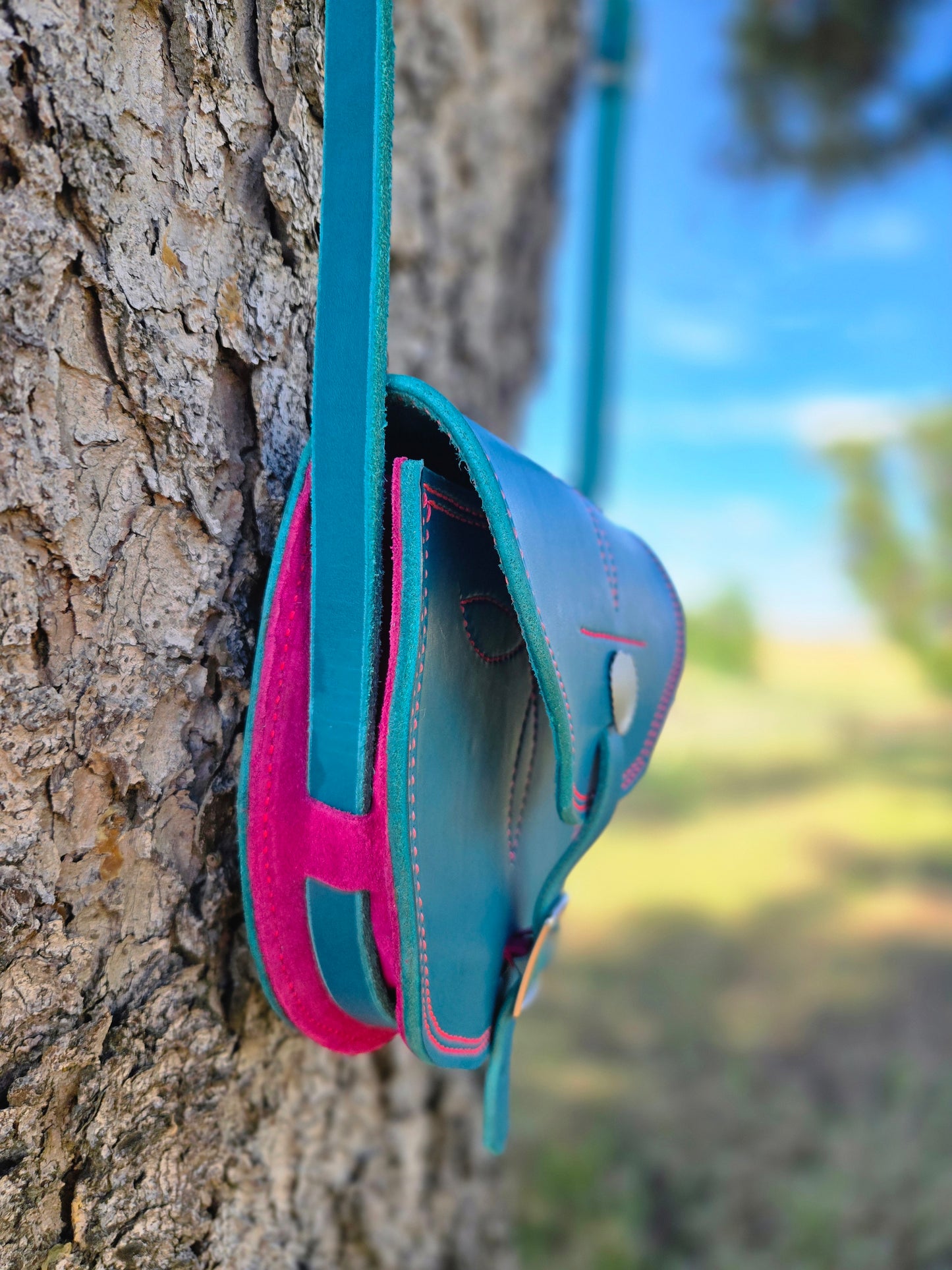 Turquoise Saddle Bag Purse