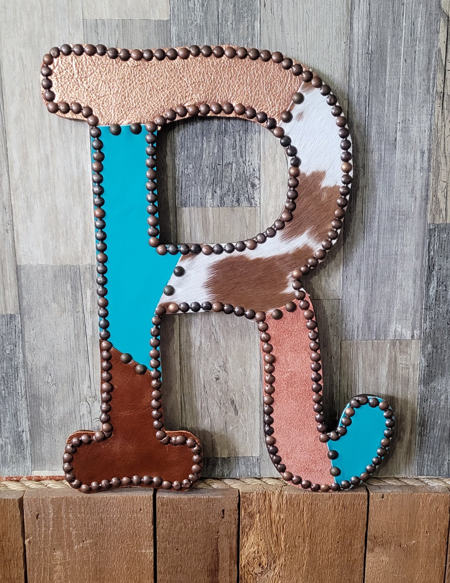 Custom Patchwork Leather Letter "R"