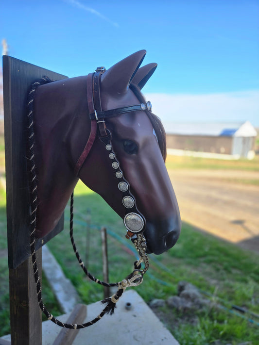 Vintage Large Concho Headstall