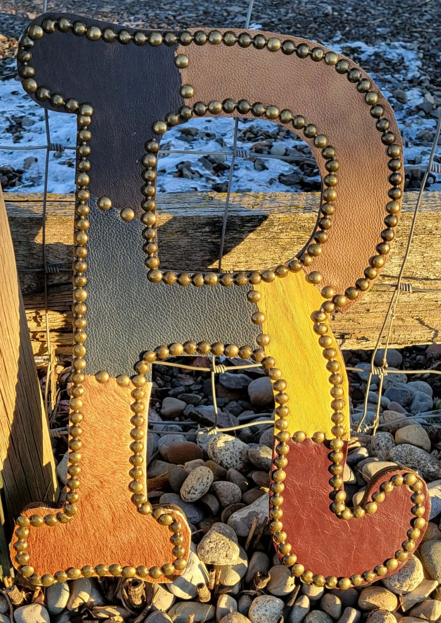 R Leather Letter