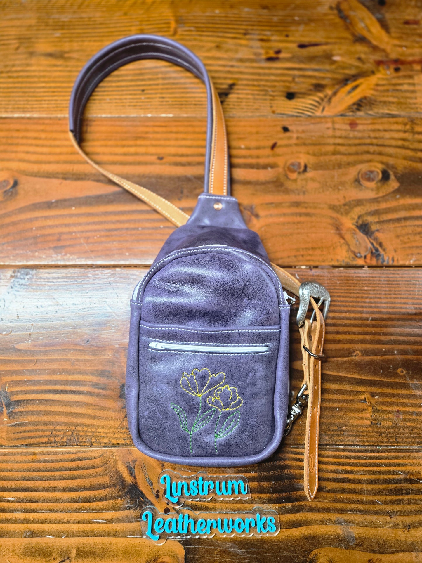 Vintage Purple Sling Bag
