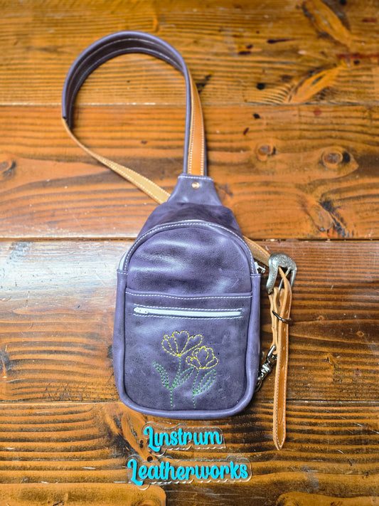 Vintage Purple Sling Bag