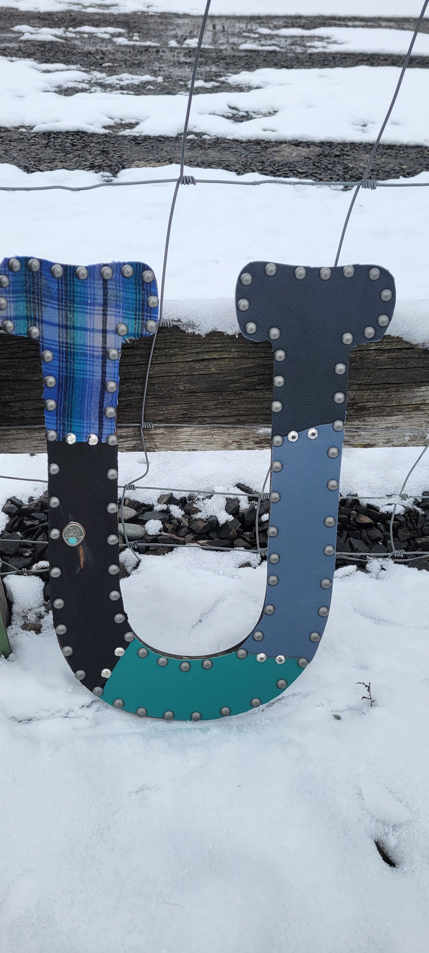 Custom Patchwork Leather Letters-RUMBLE