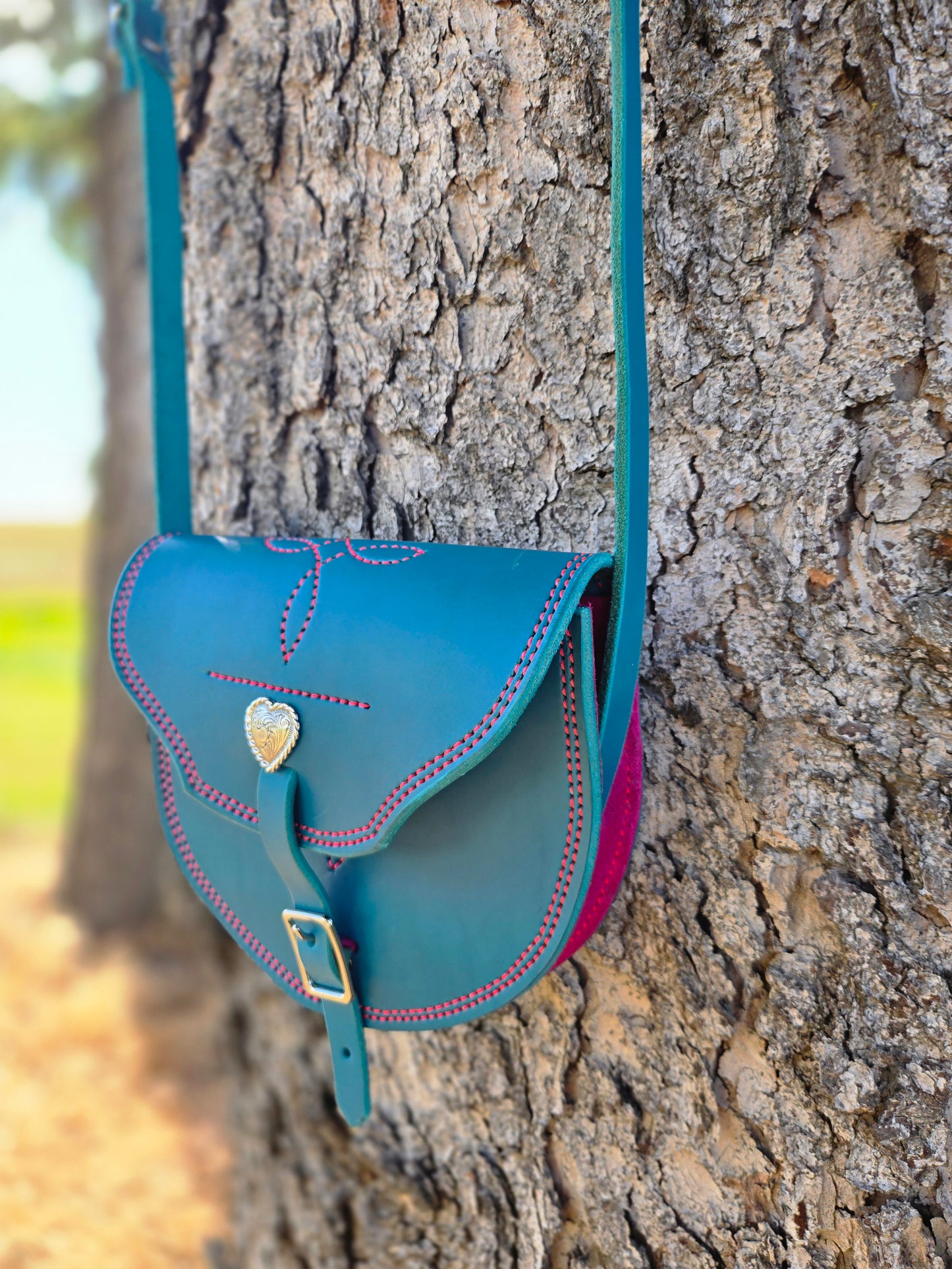 Turquoise Saddle Bag Purse