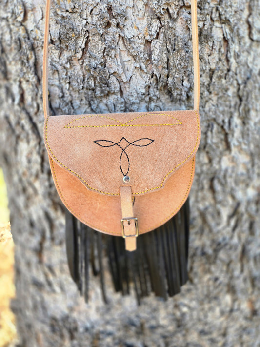 Roughout Saddle Bag Purse