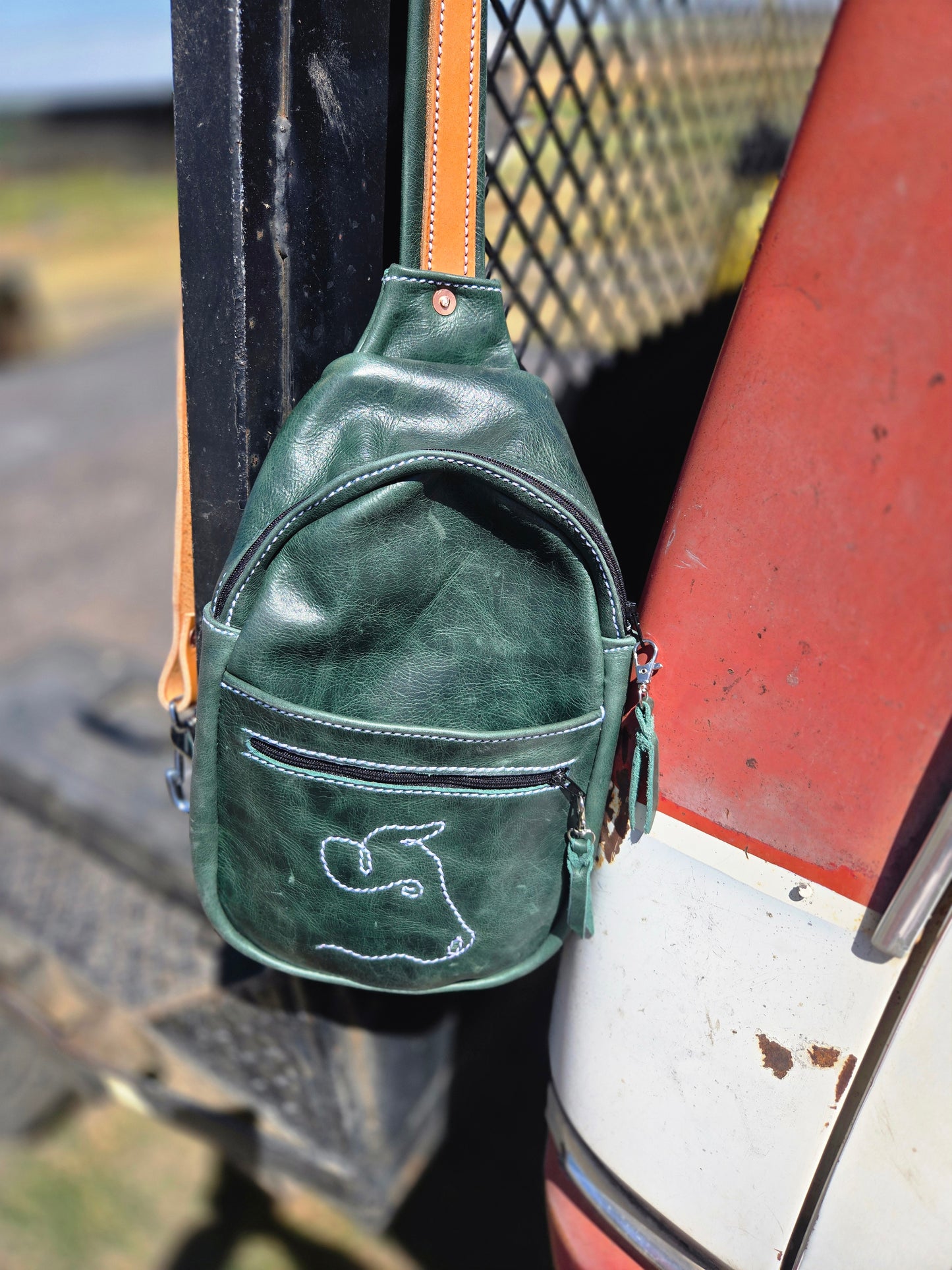 Vintage Green Sling Bag