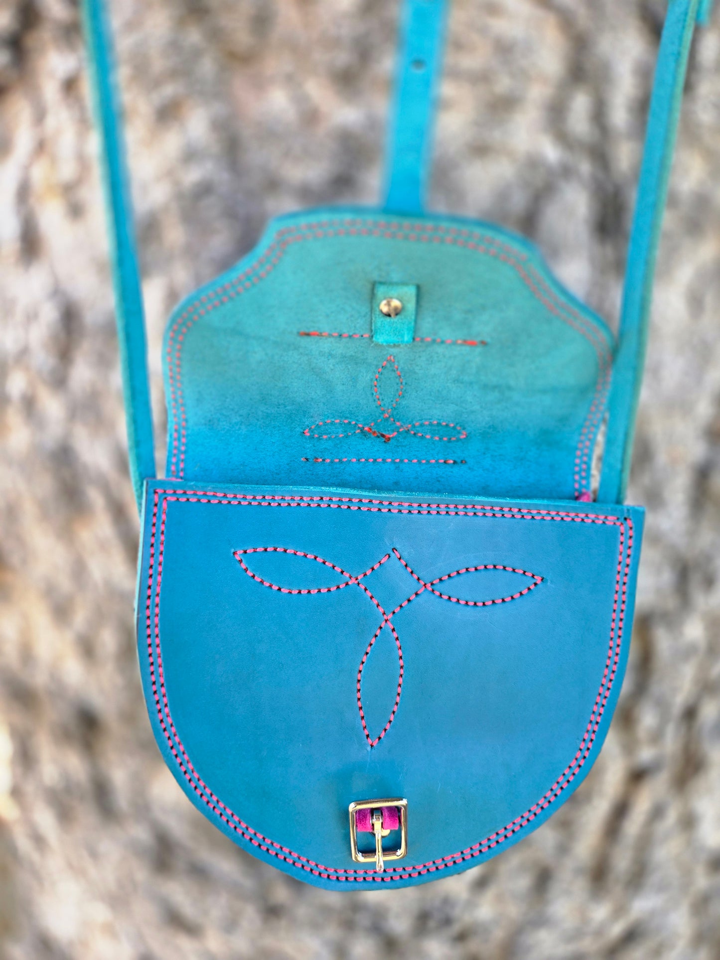 Turquoise Saddle Bag Purse