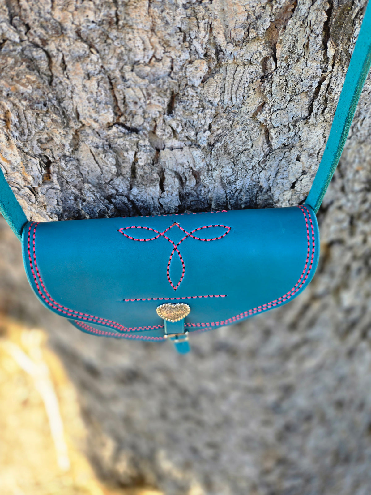 Turquoise Saddle Bag Purse